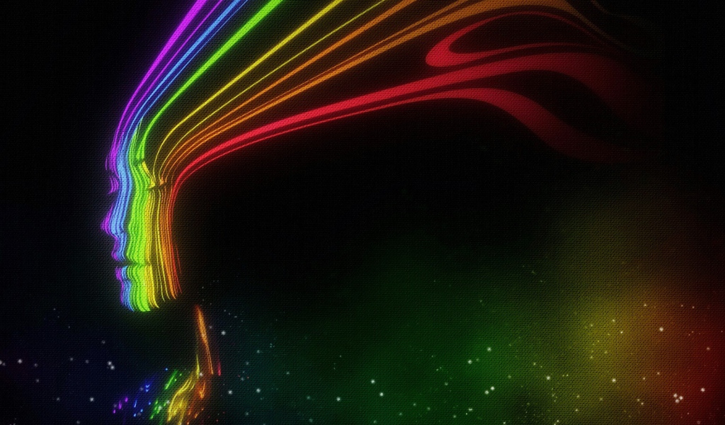 Абстрактное радужное лицо