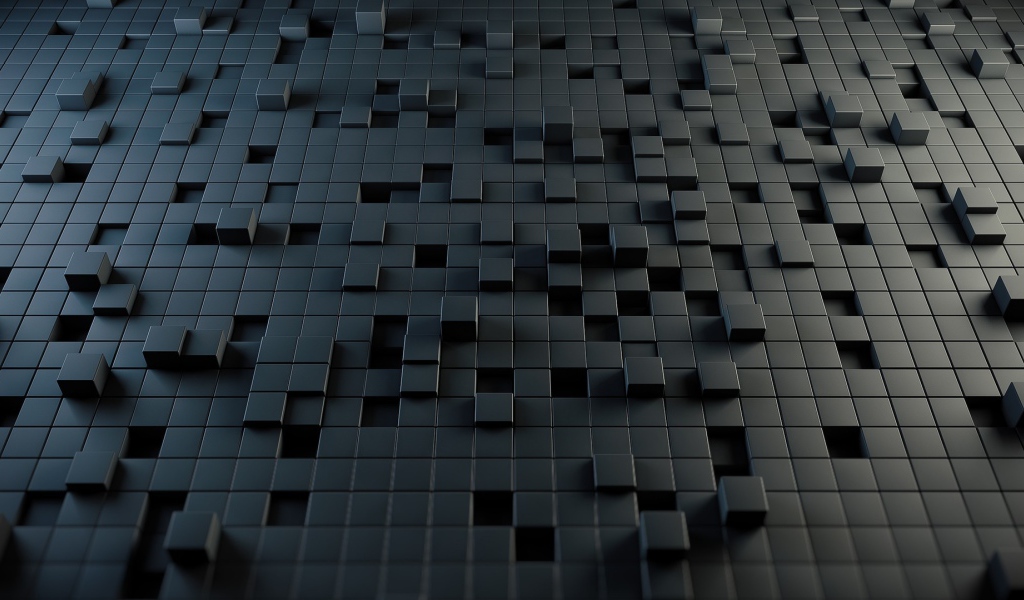 Фон из черных 3-Д кубиков