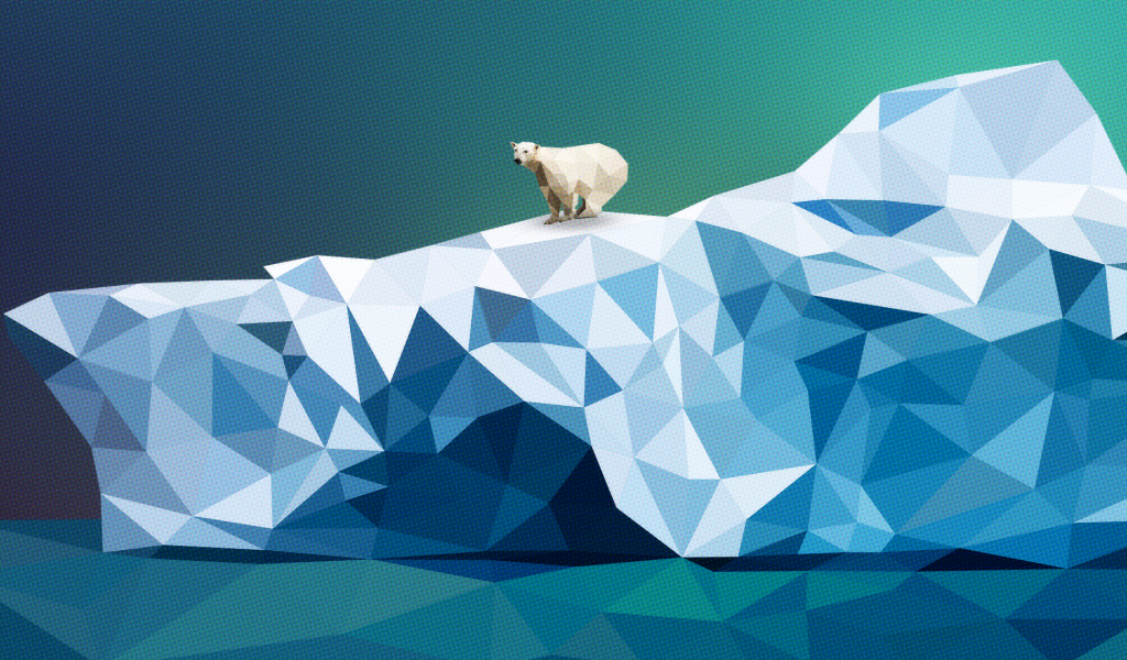 Медведь на леднике, 3Д графика