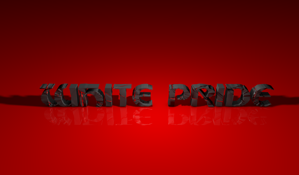 Черная надпись на красном фоне, 3Д модель