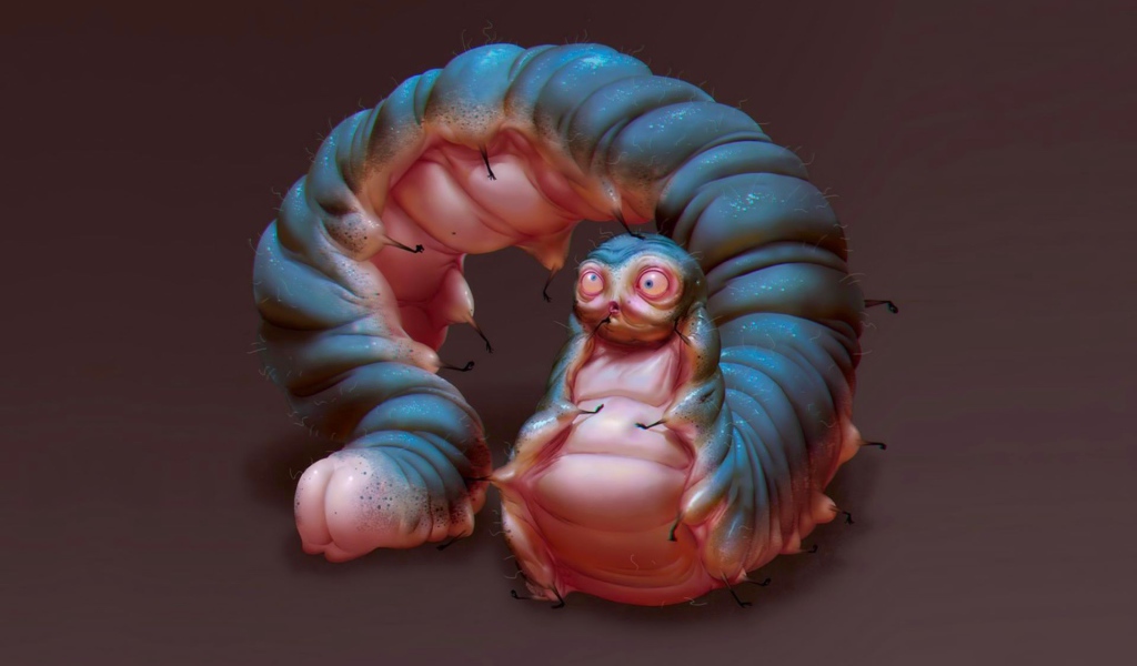 Гусеница, 3Д графика