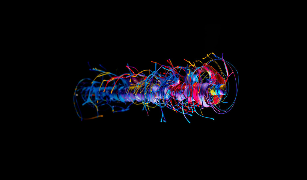 Красочная абстракция на черном фоне