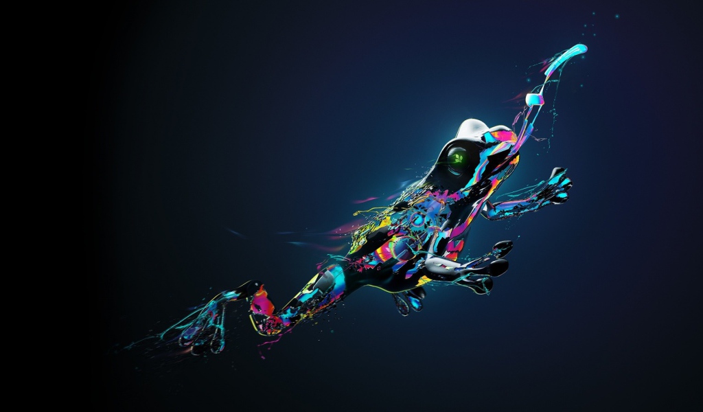 Цифровая лягушка в полете