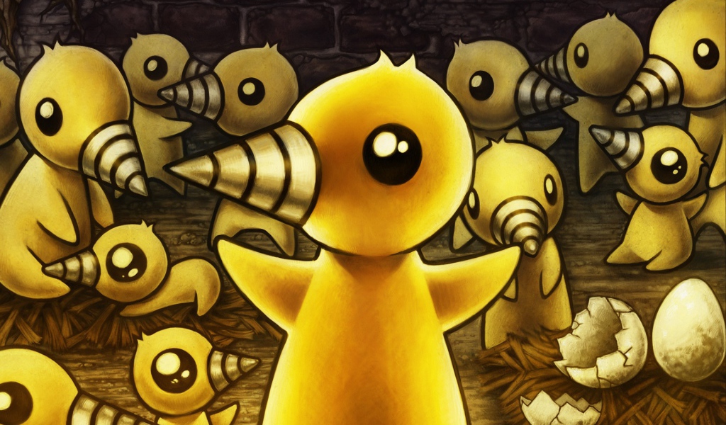 Утята с конусообразными клювами