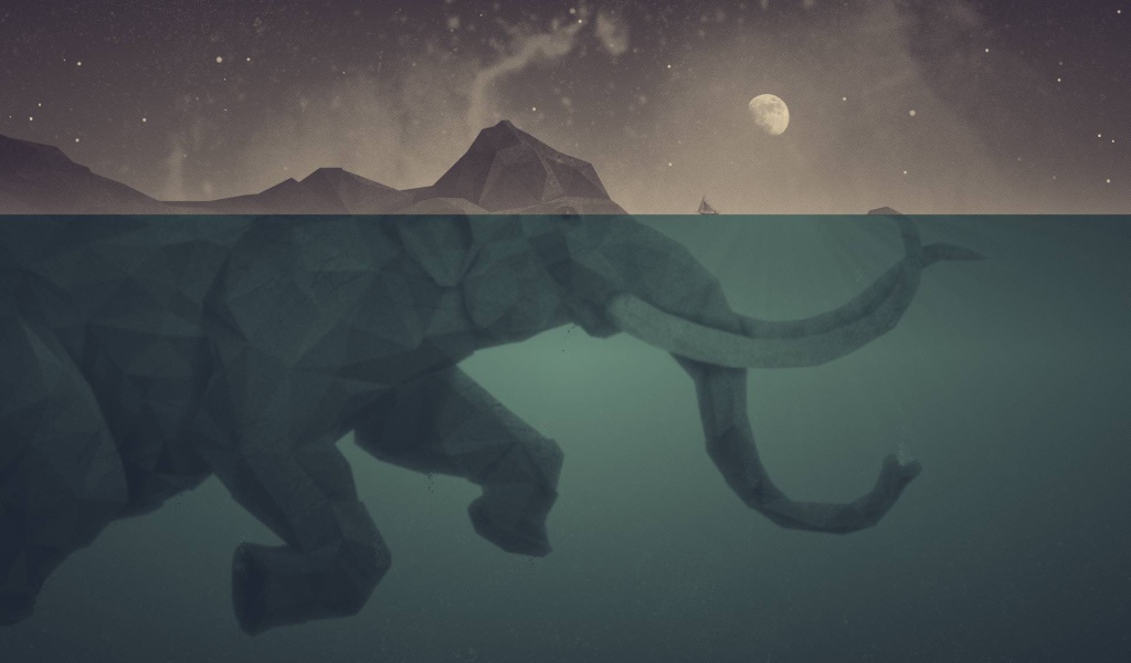 Слон в море, 3Д графика