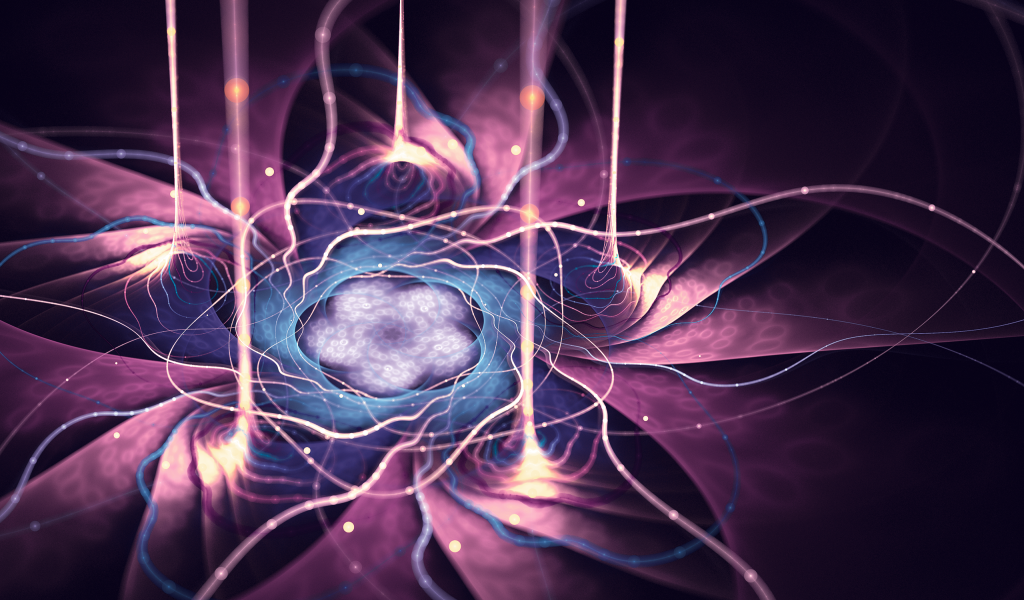 Потоки энергии фиолетового цветка