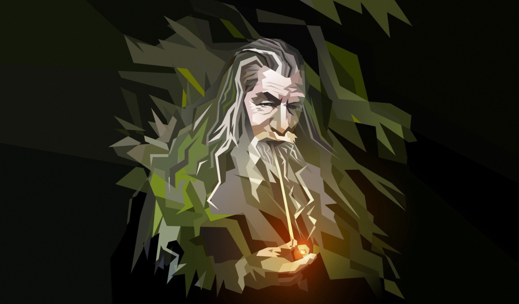 Гендальф курит трубку, 3Д графика