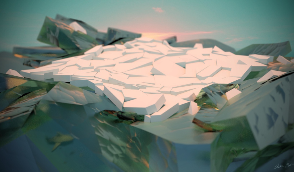 Ледник, 3Д графика