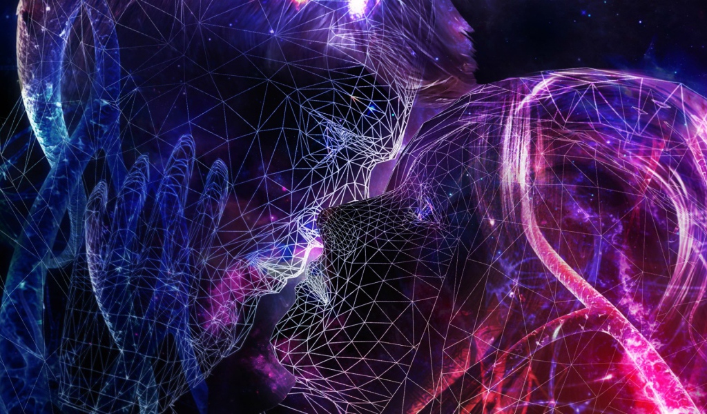 Целующиеся люди в 3Д