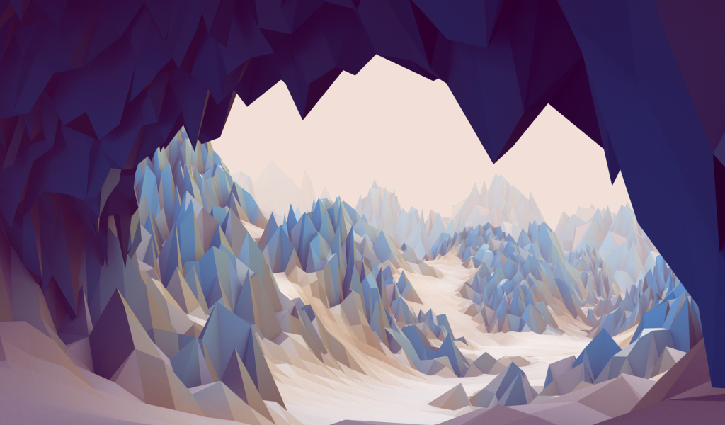 Горный пейзаж в 3Д