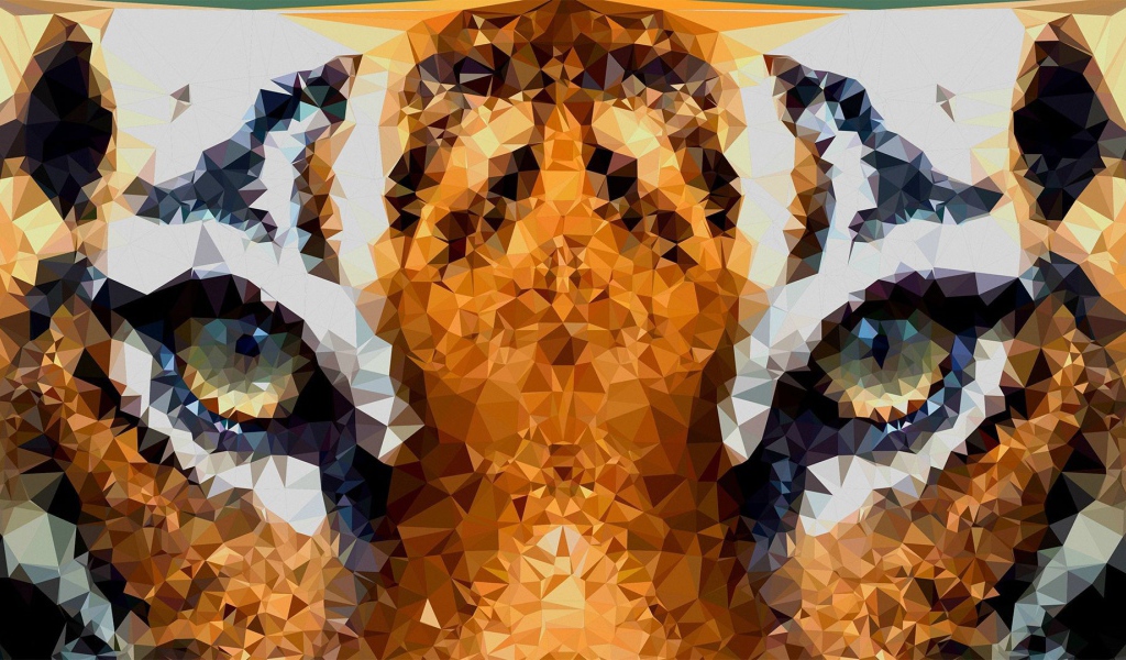 Морда тигра в 3Д графике