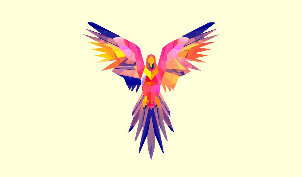 Попугай, 3-Д графика