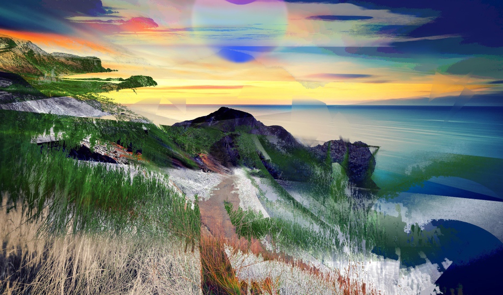 Психоделический морской пейзаж