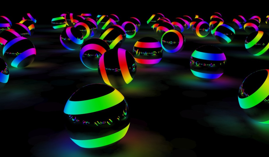 Радужные световые шары