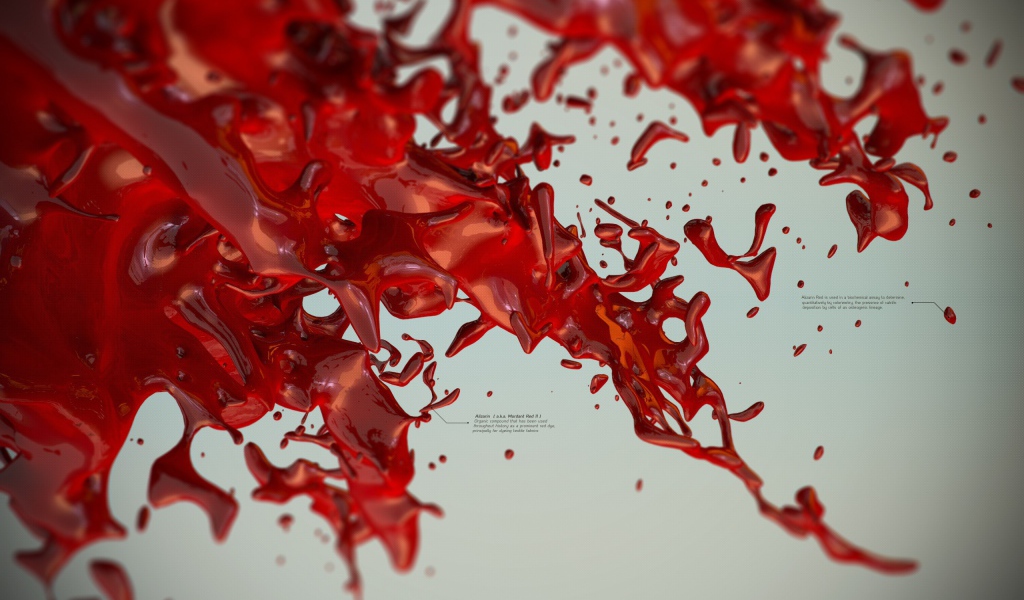 Красная кровь в 3-Д графике