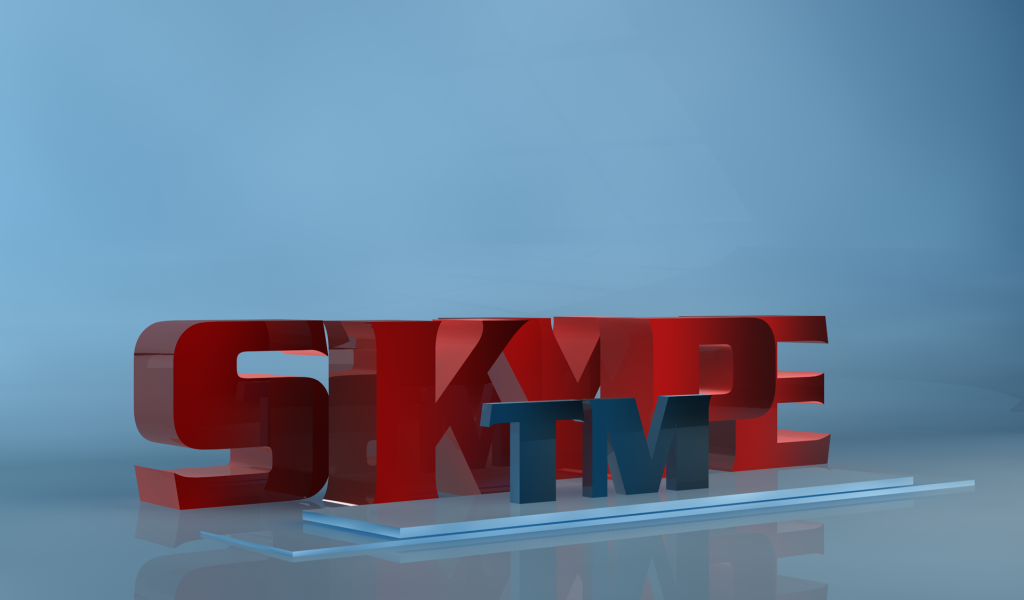 Красная надпись на голубом фоне, 3Д модель