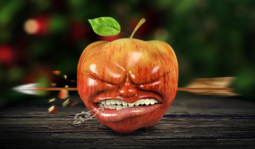 Грустное яблоко, 3Д модель