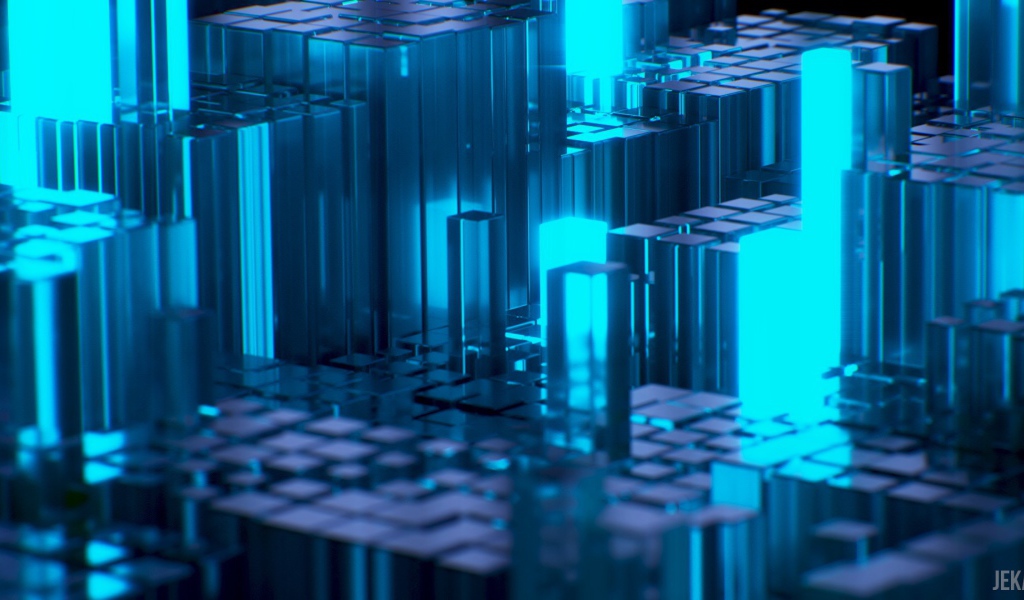 Структура из стеклянных брусков