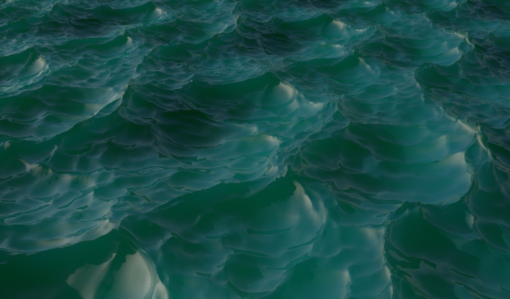 Волны воды 3-Д графика