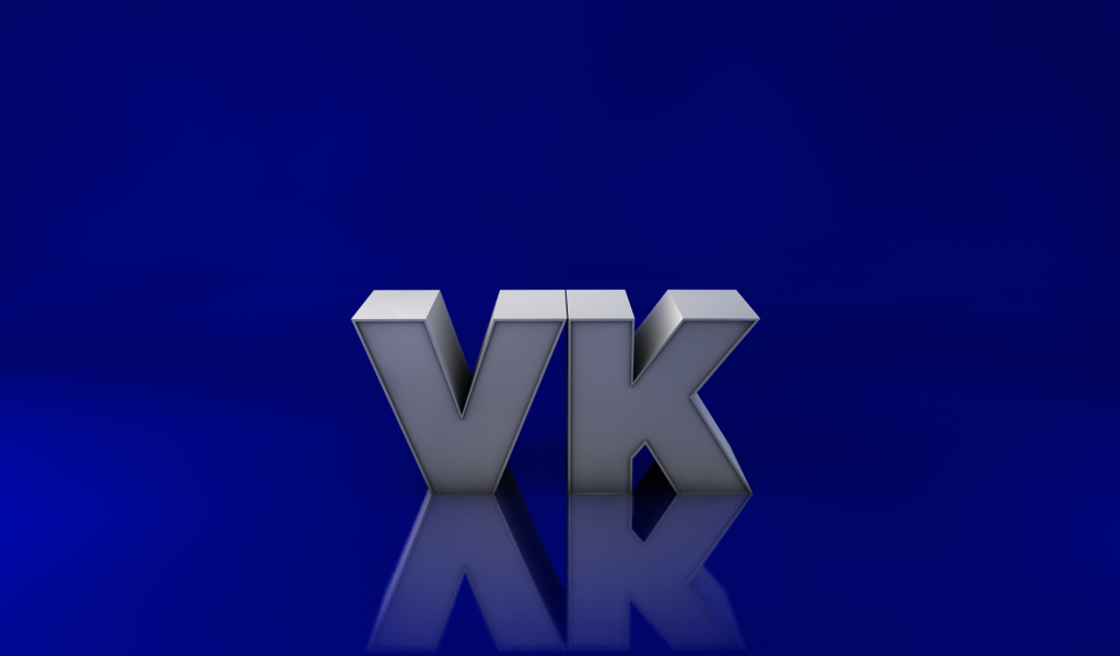Белые буквы ВК, 3Д модель