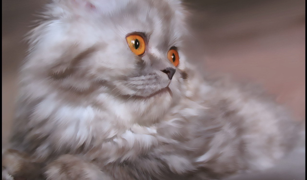 Серебристый  котенок