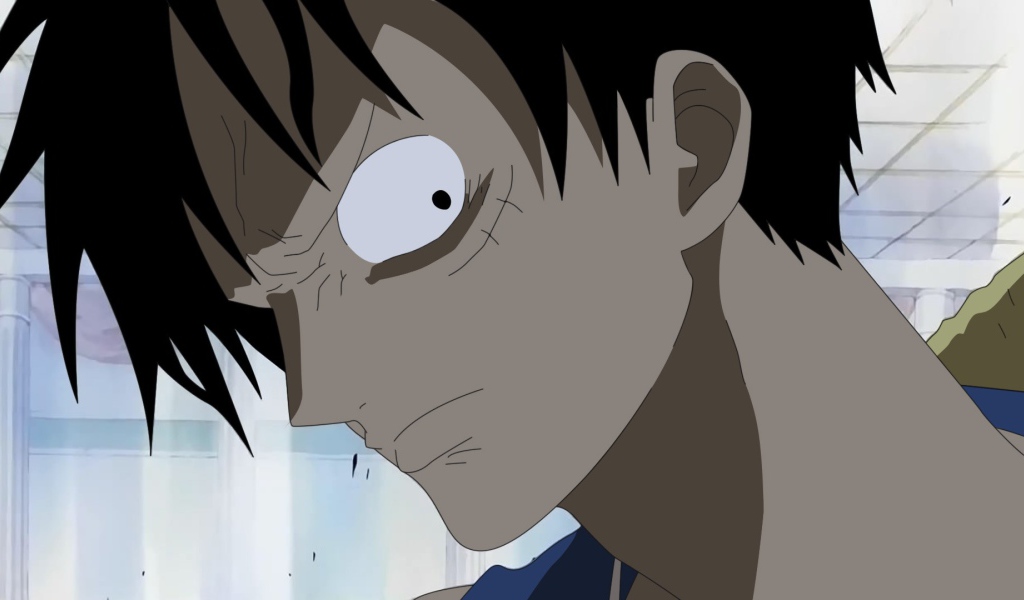 Злой взгляд персонажа аниме Большой куш