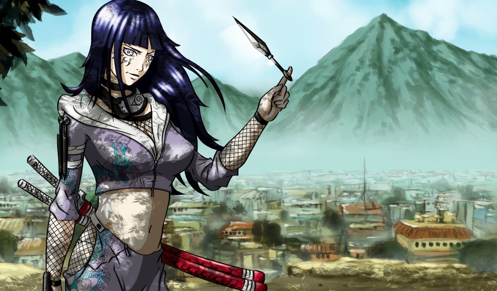 Девушка аниме Hyuuga Hinata