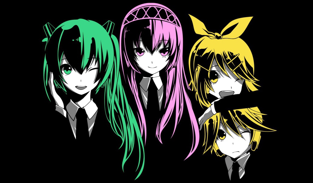 Аниме герои с волосами разного цвета