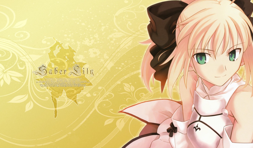 Девушка Сейбер из аниме Fate Series