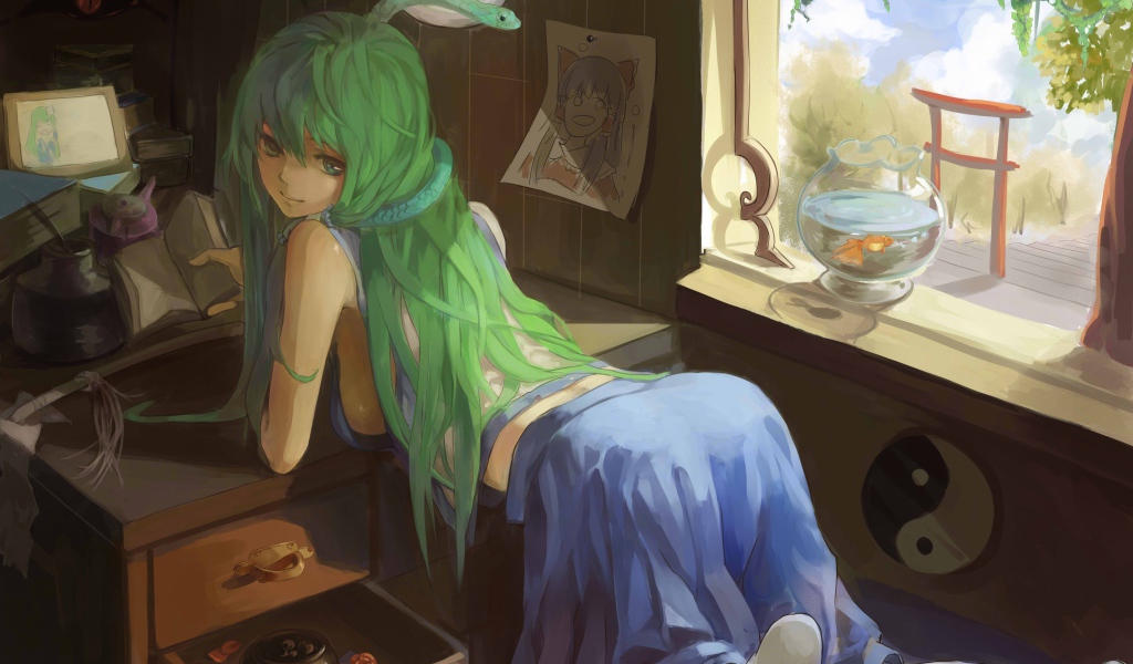 Девушка аниме Touhou Project