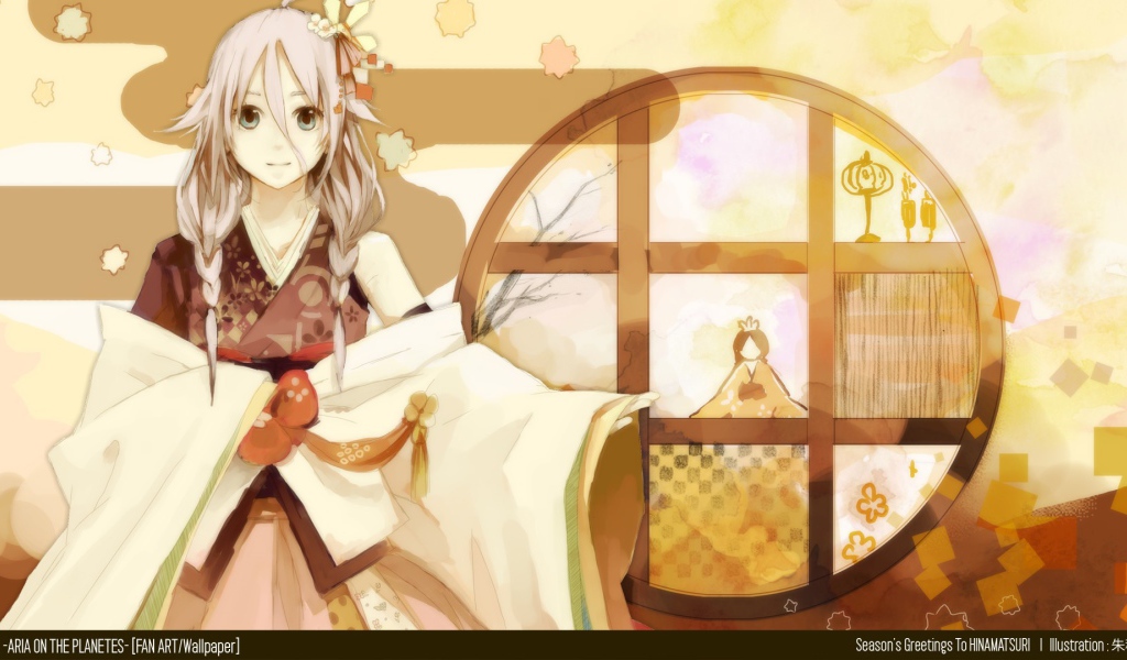 Девушка аниме в коричневых тонах