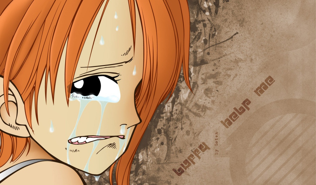 Заплаканная девушка из аниме Большой куш