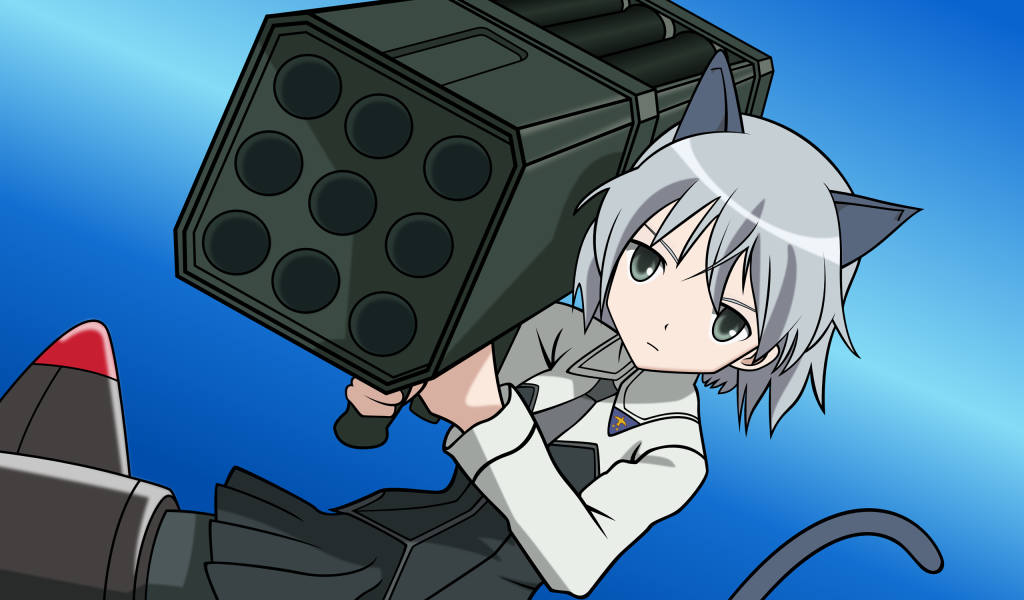 Девушка из аниме Штурмовые ведьмы