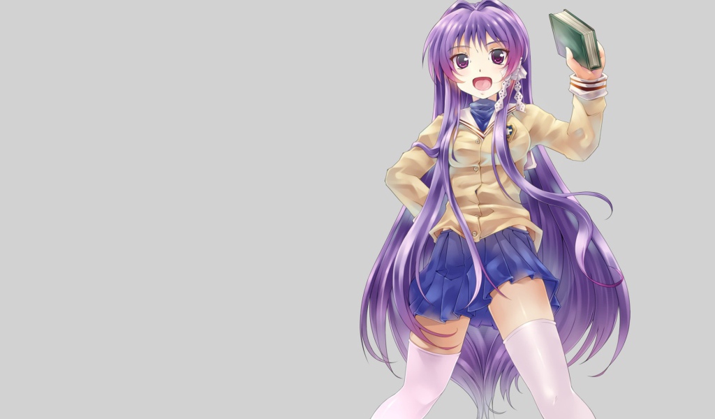 Аниме девушка с книгой в руке