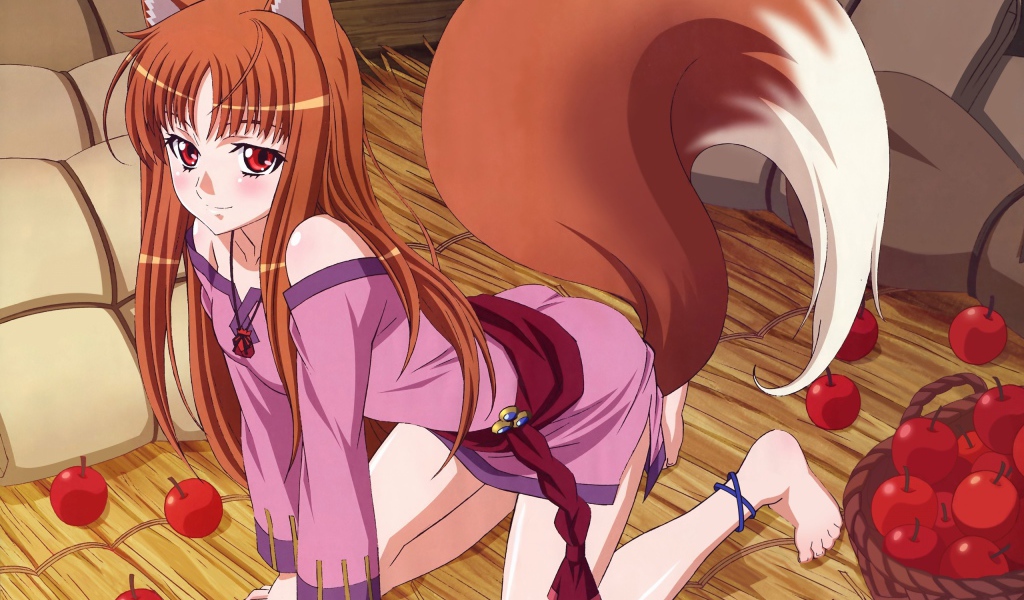 Волчица Холо в аниме Волчица и пряности