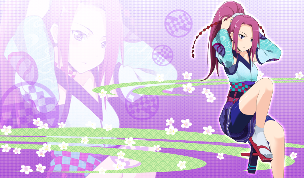 Красивая девушка в аниме Onigirl