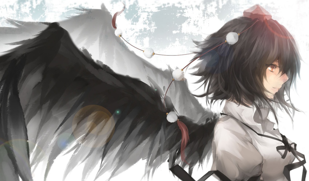 Черный ангел аниме Shameimaru Aya