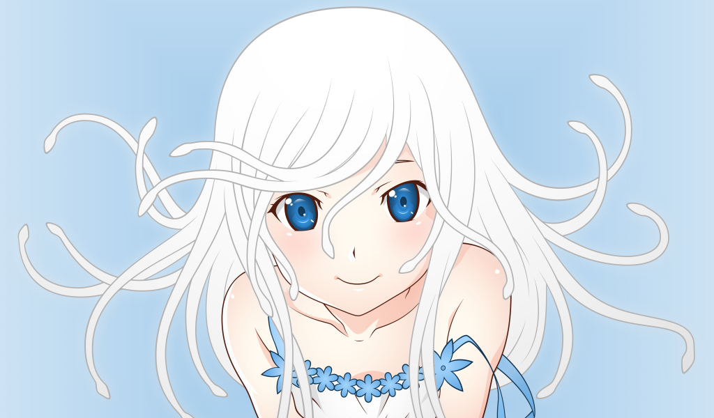 Белокурая девушка в аниме Monogatari Series