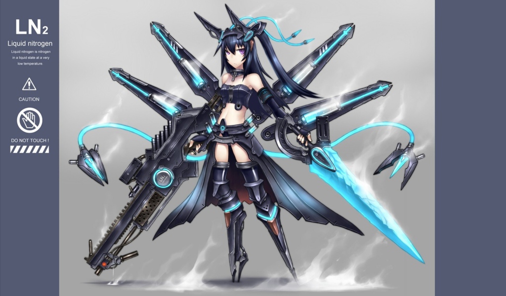 Голубой робот Gia Anime