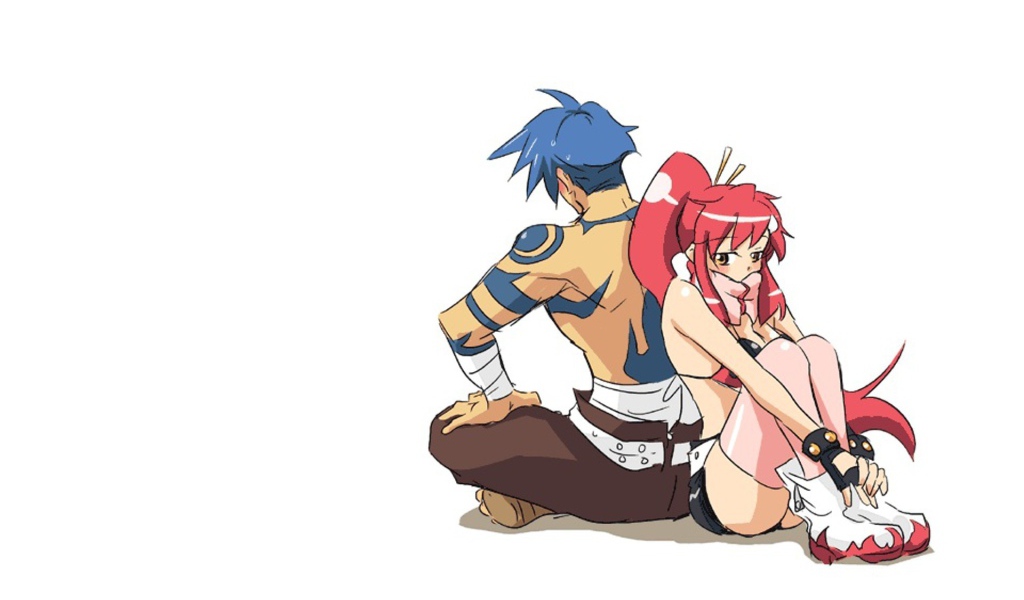 Парень и девушка из аниме Гуррен-Лаганн