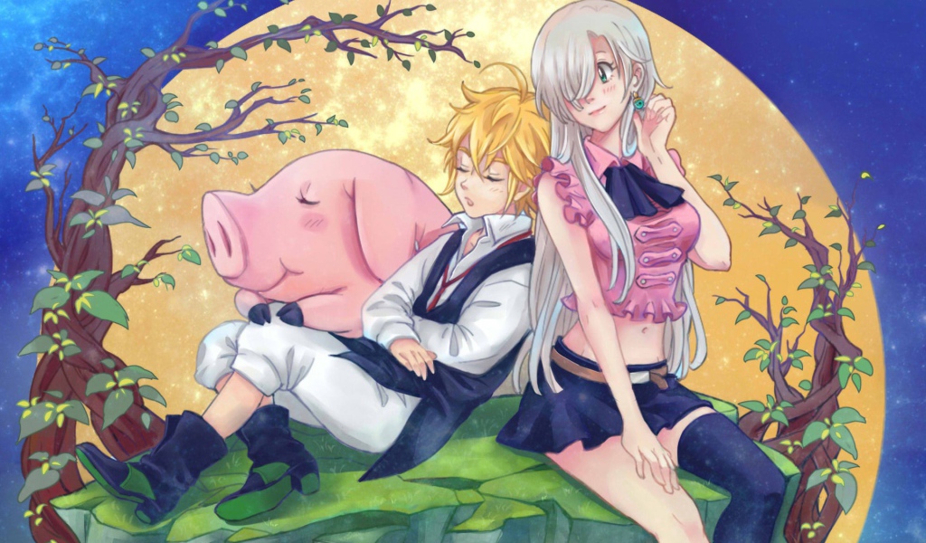 Парень и девушка из аниме Nanatsu no Taizai