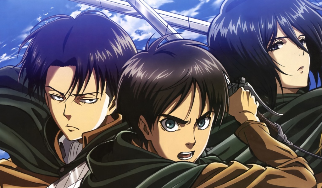 Парни из аниме Вторжение гигантов