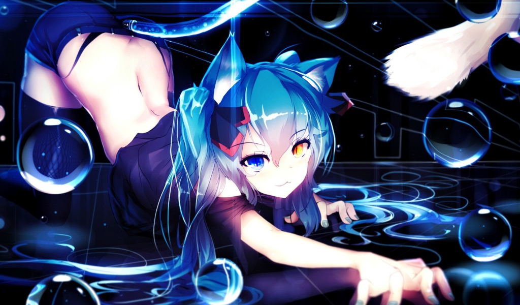 Диджей аниме среди мыльных пузырей