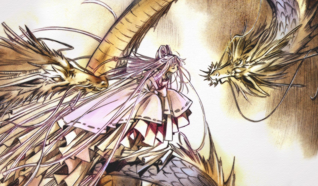 Драконы с девушкой аниме