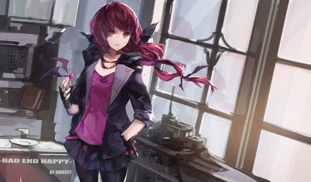 Девушка из аниме Весёлые детки-таблетки