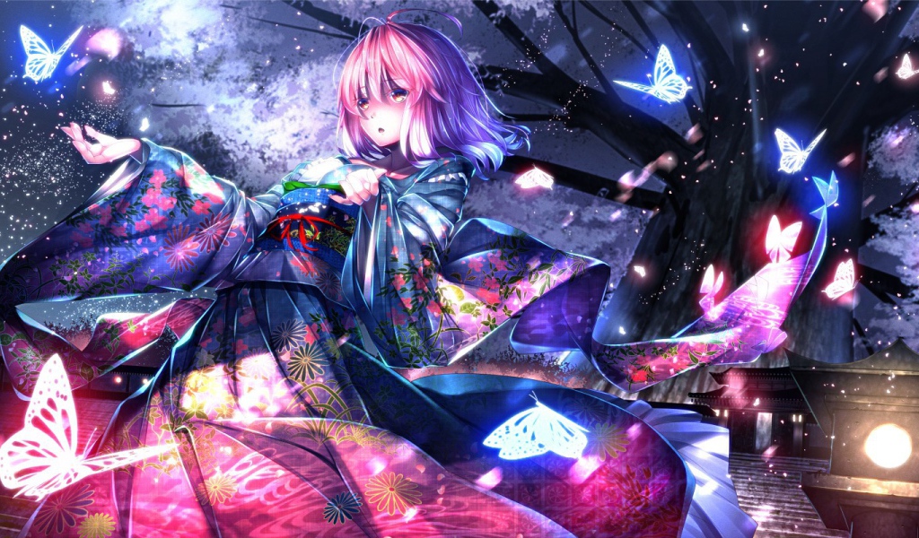 Призрак в аниме Saigyouji Yuyuko