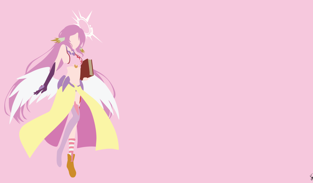 Джибрил на розовом фоне, аниме Игра на выживание