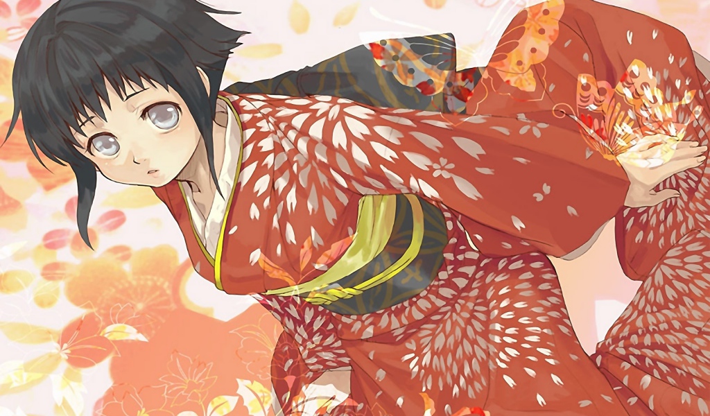 Девушка Хината Хьюга из аниме Наруто