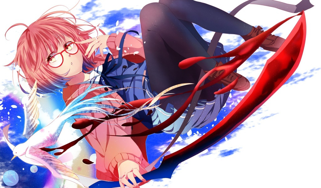 Девушка из аниме Kyoukai no Kanata