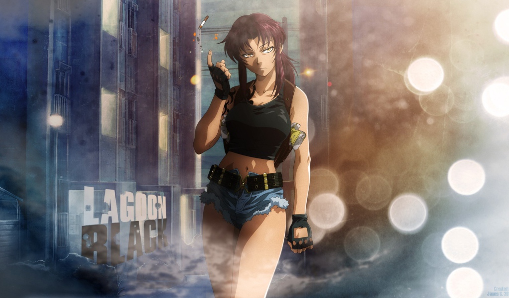 Девушка из аниме Пираты «Чёрной лагуны»